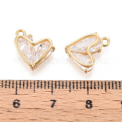 Brass Micro Pave Cubic Zirconia Charms&nbsp;KK-N263-59G