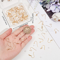 100Pcs 5 Style Brass Earring Hooks&nbsp;KK-BBC0012-33