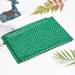 Sparkly Hologram Spandex Mermaid Printed Fish Scale Fabric&nbsp;AJEW-WH0118-07B