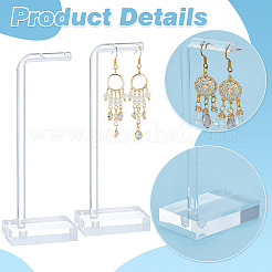4 Sets 3 Sizes Transparent Acrylic Earring Display Stands&nbsp;EDIS-ME0001-01