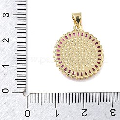 Religion Brass Micro Pave Cubic Zirconia Pendants&nbsp;KK-L268-014G-A