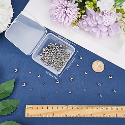 240Pcs 4 Style 304 Stainless Steel Crimp Beads Covers&nbsp;STAS-CN0001-67