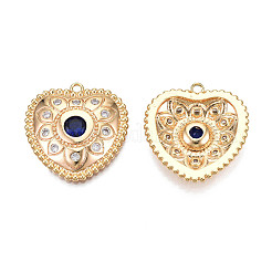 Brass Micro Pave Cubic Zirconia Pendants&nbsp;KK-N216-364