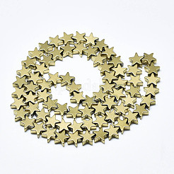 Electroplate Non-magnetic Synthetic Hematite Beads Strands&nbsp;X-G-S352-45