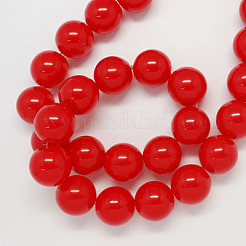 Mixed Painted Round Glass Beads Strands&nbsp;DGLA-X0002-8mm