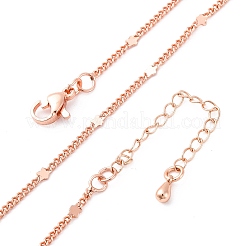 Brass Curb Chains Necklaces for Women&nbsp;NJEW-D302-09RG