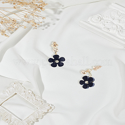 Alloy Flower Dangle Stud Earrings for Women&nbsp;EJEW-LP0003-98