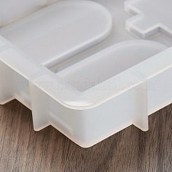 DIY Square with Rampart Pattern Candle Silicone Molds&nbsp;DIY-G113-09A