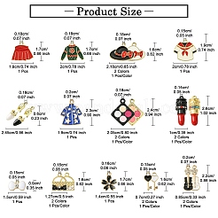 20Pcs 20 Styles Alloy Enamel Pendants&nbsp;ENAM-YW0003-91