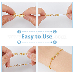 6Pcs Brass Fold Over Clasps&nbsp;KK-FH0007-43A