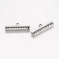 Antique Silver Rectangle Tibetan Style Alloy Chandelier Components Links&nbsp;X-TIBE-A22146-AS-FF