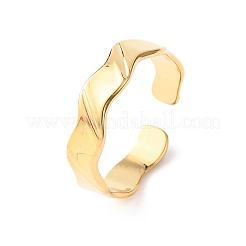 304 Stainless Steel Open Cuff Rings for Women&nbsp;RJEW-K309-16G