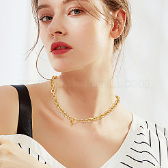 2Pcs 2 Colors Alloy Cable Chain Necklace for Men Women&nbsp;NJEW-AN0001-19