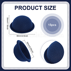 15Pcs Cloth Round Fascinator Hat for Dolls&nbsp;DIY-BC0015-98A