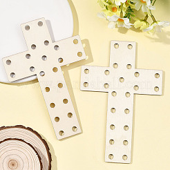 1Pc Easter Unfinished Wooden Cross&nbsp;WOOD-SP0001-69