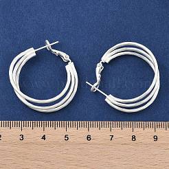 Brass Triple Hoop Earrings for Women&nbsp;EJEW-U055-01S