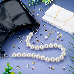 40Pcs 4 Colors Brass Ring Charm Connectors&nbsp;KK-TA0008-48