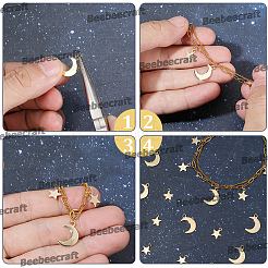 100Pcs 2 Styles Stainless Steel Charms Set&nbsp;STAS-BBC0009-40