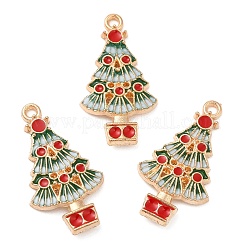 Light Gold Tone Alloy Enamel Pendants&nbsp;ENAM-M059-02KCG