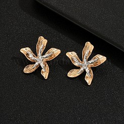 Two Tone Alloy Stud Earrings for Women&nbsp;WG3DB3F-01