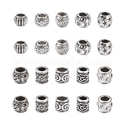 100Pcs 10 Style Tibetan Style Alloy European Beads&nbsp;FIND-CD0001-34