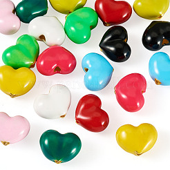 20Pcs 10 Colors Brass Enamel Beads&nbsp;KK-TA0008-47