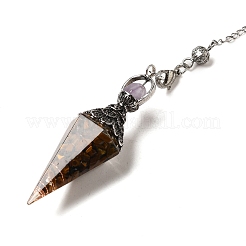 Resin Bullet Dowsing Pendulum Big Pendants&nbsp;G-H058-01AS-10