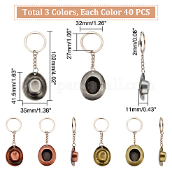 12Pcs 3 Colors Alloy Keychain&nbsp;KEYC-DC0001-02