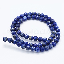 Natural Lapis Lazuli Beads Strands&nbsp;X-G-F561-6mm-G