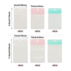 24Pcs 6 Styles Rectangle Transparent EVA Zip Top Gift Bags&nbsp;OPP-TADJ0001-08