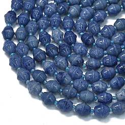 Natural Dyed & Heated Blue Aventurine Beads Strands&nbsp;G-K389-D12-01