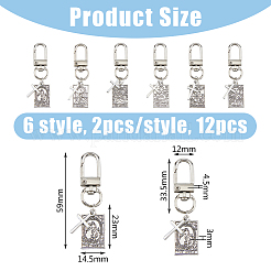 Alloy Tarot Pendants Decorations&nbsp;HJEW-DC0001-15