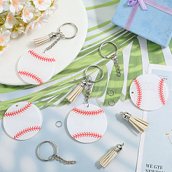 DIY Sports Ball Acrylic Pendant Keychain Making Kits&nbsp;DIY-SP0001-44A