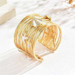 Alloy & Rhinestone & Imitation Pearl Charm Bangles&nbsp;WG851C4-01