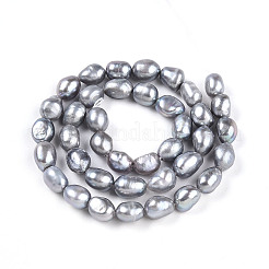 Natural Cultured Freshwater Pearl Beads Strands&nbsp;PEAR-N014-07M-01