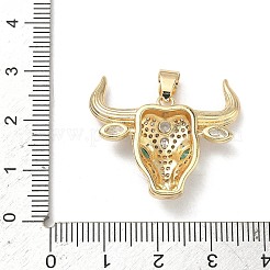 Brass Micro Pave Cubic Zirconia Pendants&nbsp;X-KK-P350-21B-G