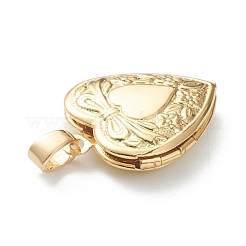 Brass Locket Pendants&nbsp;KK-P199-18G