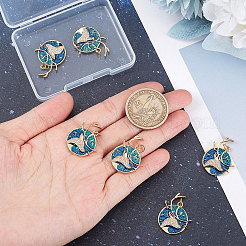 6Pcs Rack Plating Brass Micro Pave Cubic Zirconia Pendants&nbsp;KK-BBC0003-16