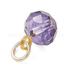 6Pcs Gradient Color Glass Pendants&nbsp;PALLOY-JF04740