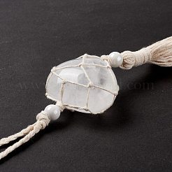 Natural Quartz Crystal Pendant Decorations&nbsp;HJEW-E579-01B