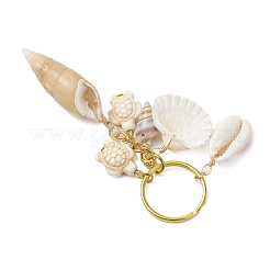Ocean Style Natural Shell with Synthetic Turquoise Keychains&nbsp;KEYC-JKC01231