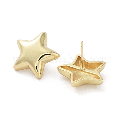 Star Brass Stud Earrings&nbsp;EJEW-M245-15G