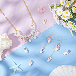 12Pcs 6 Colors Resin & Natural Pearl Pendant&nbsp;PALLOY-PH01821