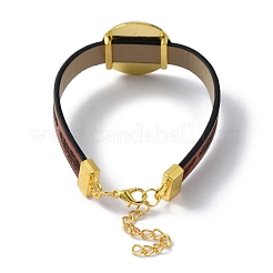 Alloy Flat Round Link Bracelet Settings fit for Cabochons&nbsp;FIND-M009-02G