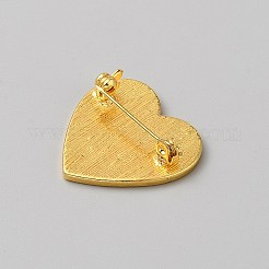 Heart Alloy Red Enamel Pins for Backpack Clothes&nbsp;JEWB-WH0030-43A