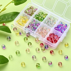 8 Colors Transparent Spray Painted Glass Bead&nbsp;GLAA-YW0001-45