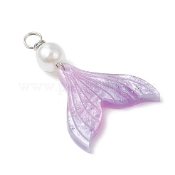 Resin Mermaid Fishtail Pendants&nbsp;PALLOY-JF03796