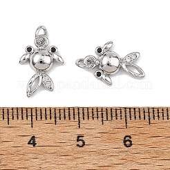 SHEGRACE Brass Cubic Zirconia Charms&nbsp;XGRQ3P039-586P