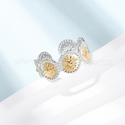 304 Stainless Steel Cuff Open Rings&nbsp;RJEW-H266-04C-GP