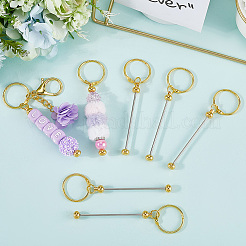 10Pcs Iron Bar Beadable Keychain Clasps&nbsp;AJEW-SC0003-89G